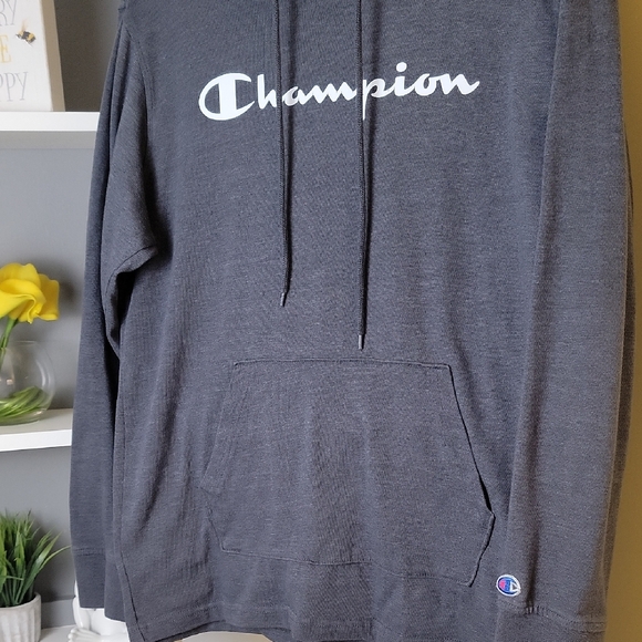 Champion Men's Gray Hoodie Sweater - Picture 2 of 5